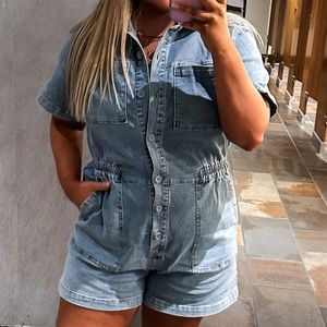 Denim Utility Romper